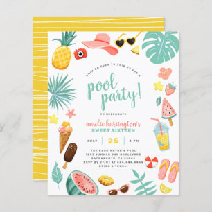 Budget Watermelon, Pineapple & Tropical Pool Party