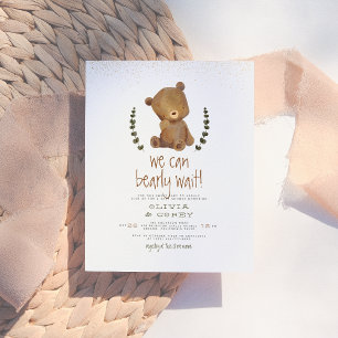 Budget We Can Bearly Wait Gold Forest Baby Shower