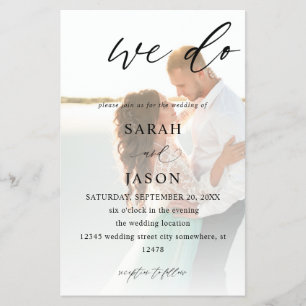 Budget We Do Photo Calligraphy Wedding MEDIUM SIZE Flyer