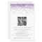 Budget We Do QR code Purple Glitter Wedding Invite