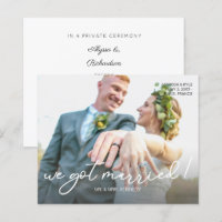 Budget We Got Married S Photo Wedding Announcement