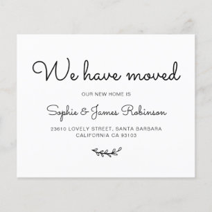 Budget We Have Moved New Home Moving Announcement