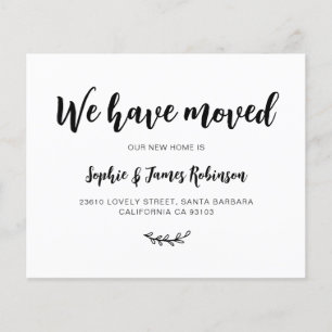 Budget We Have Moved New Home Moving Announcement
