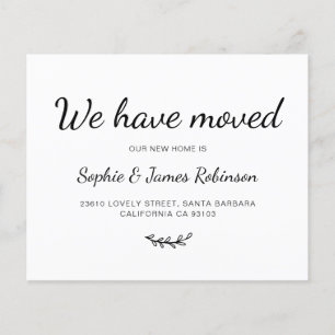 Budget We Have Moved New Home Moving Announcement