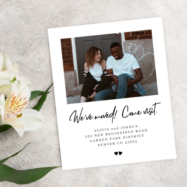 Budget we moved modern photo moving announcement (Creator Uploaded)