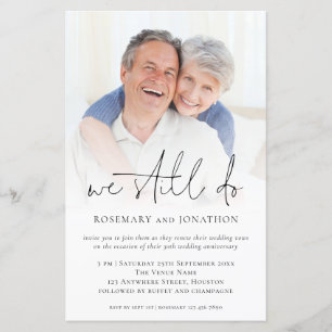 Budget We Still Do Photo Vow Renewal Invitation