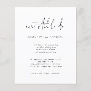 Budget We Still Do Script Vow Renewal Invitation