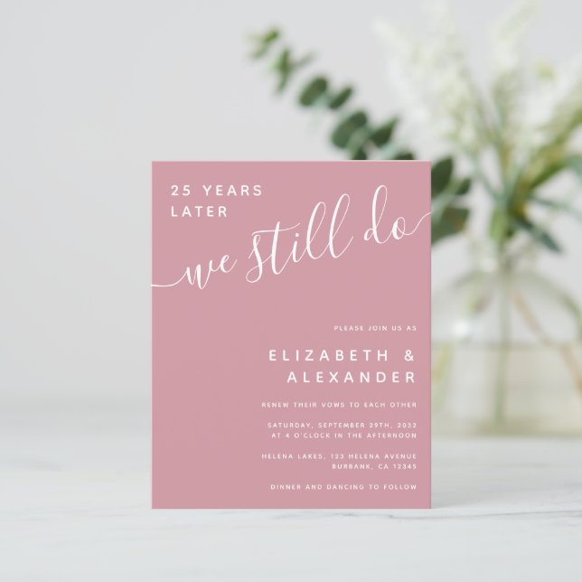 Budget We Still Do Vow Renewal Invitation (Standing Front)
