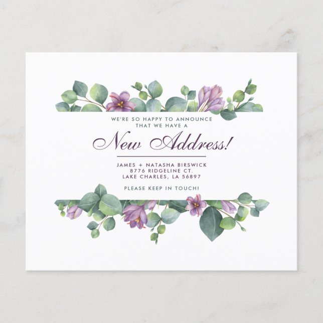 Budget We’ve Moved New Home Eucalyptus Botanical Flyer (Front)