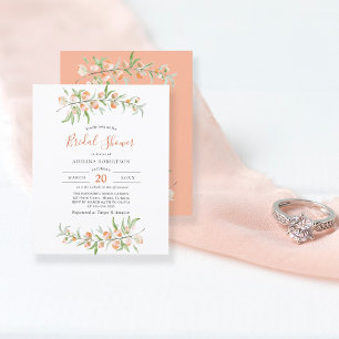 Budget Wedding Botanical Peach Bridal Shower
