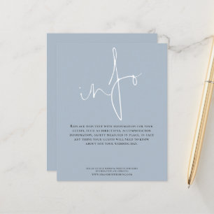 Budget Wedding Details Info Dusty Blue Enclosure