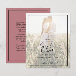 BUDGET Wedding Dusty Rose Photo OVERLAY