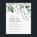 Budget Wedding eucalyptus details, invitation chic<br><div class="desc">Budget Eucalyptus Greenery foliage modern minimal garden party elegant Wedding Invitations and details invite. Simple contemporary botanical design.</div>