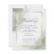 Budget Wedding Gold Muted Sage Green  Invitation
