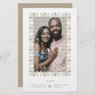 Budget Wedding Golden Effect Fancy Ornament Lace