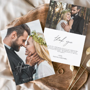Budget Wedding Handwritten Thank You 2 Photos Fly Flyer