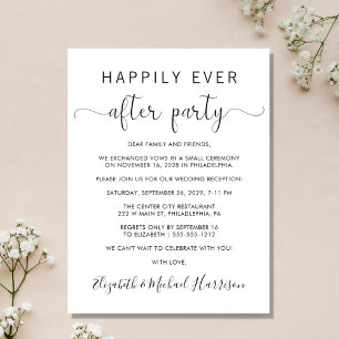 Budget Wedding Happily Ever After Party Invitation
