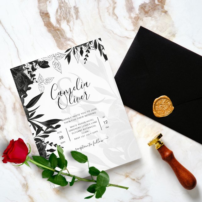 BUDGET Wedding Invitation Black Roses Gothic Flyer (Creator Uploaded)