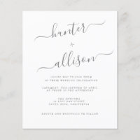 Budget Wedding Invitation Flyer