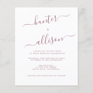 Budget Wedding Invitation Flyer