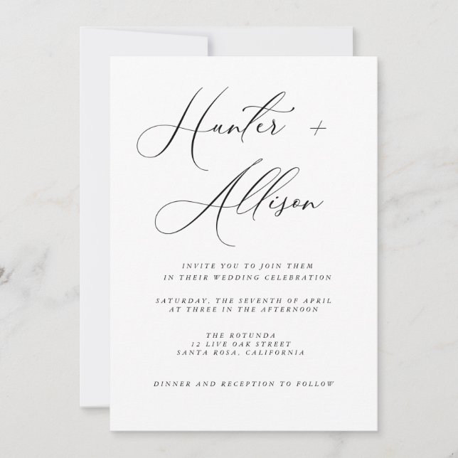 Budget Wedding Invitation  Flyer (Front)