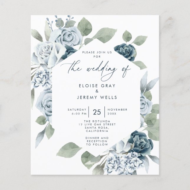 Budget Wedding Invitation |  Flyer (Front)