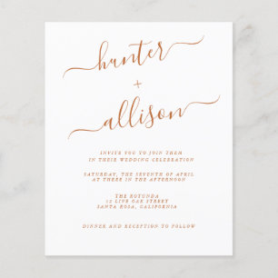 Budget Wedding Invitation  Flyer
