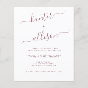 Budget Wedding Invitation Flyer