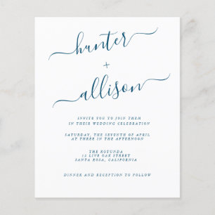 Budget Wedding Invitation Flyer