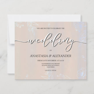 Budget Wedding Invitation. Paper Sheet
