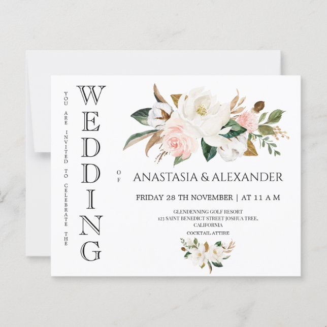 Budget Wedding invitations  (Front)