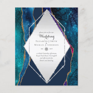 BUDGET WEDDING INVITATIONS - AGATE SPARKLES FLYER