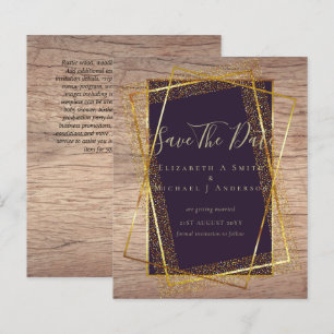 BUDGET WEDDING INVITATIONS  Gold Glitter Foil Look
