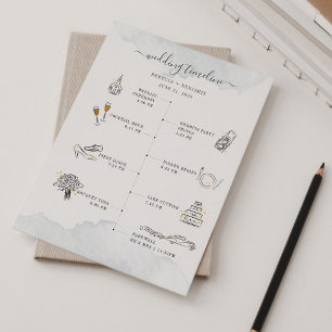 Budget Wedding Itinerary Modern Icons Program