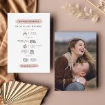 Budget Wedding Itinerary Program with Photo<br><div class="desc">Cute Modern Icon Wedding Itinerary Program you can easily customise for your guests</div>