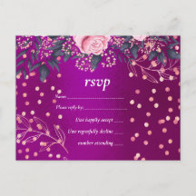Budget Wedding Metallic Look Rosegold Pink Floral