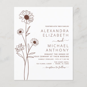 Budget Wedding Minimalist Botanical Floral
