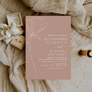 Budget Wedding Minimalist Botanical Floral Flyer