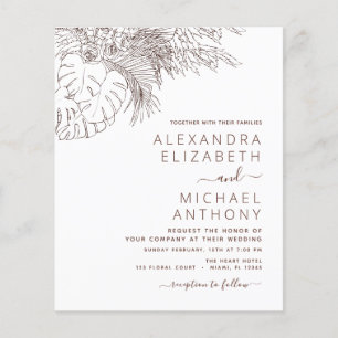 Budget Wedding Pampas Grass Terracotta Flyer