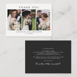 Budget Wedding Photo Collage Thank You Card