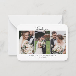 Budget Wedding Photo Collage Thank You Card