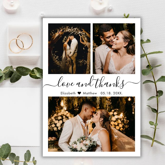 Budget Wedding Photo Collage Thank You Script Card (Creator Uploaded)