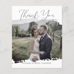 BUDGET Wedding Photo Thank You Card
