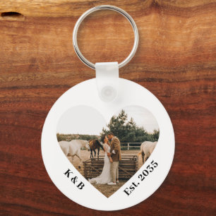 Budget Wedding Photo Thank You Favors Personalized Key Ring