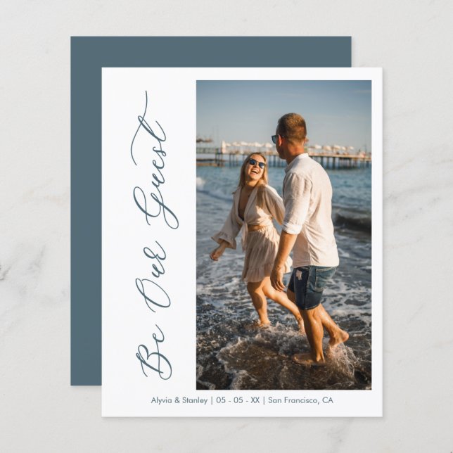 Budget Wedding Photo Wimshical Be Our Guest Script (Front/Back)