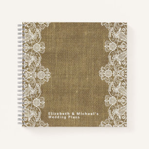 Budget Wedding Planner Personalised Trendy Modern Notebook