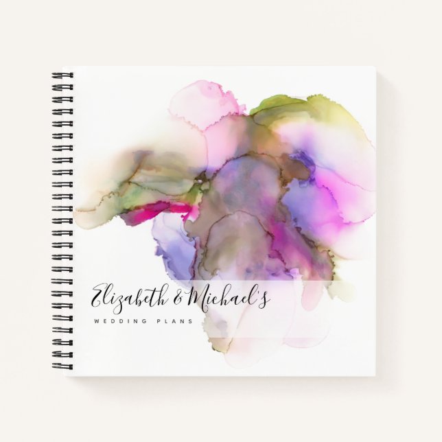 Budget Wedding Planner Personalised Trendy Modern Notebook (Front)