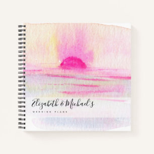 Budget Wedding Planner Personalised Trendy Modern Notebook