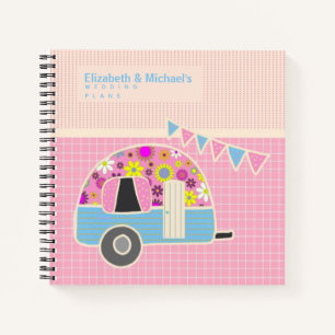 Budget Wedding Planner Personalised Trendy Modern Notebook