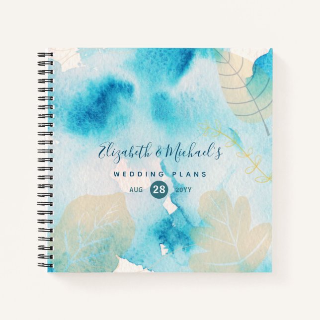 Budget Wedding Planner Personalised Trendy Modern Notebook (Front)